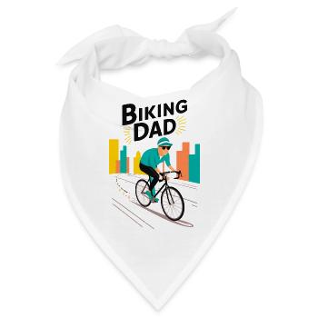 Biking Papa Illustration für aktive Väter - Bandana - Weiß - Vorne