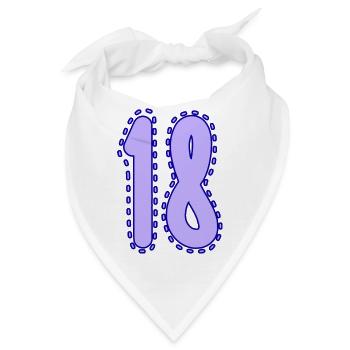 18. 18 JAHRE ALT. 18. JAHRESTAG. 18. GEBURTSTAG. - Bandana - Weiß - Vorne