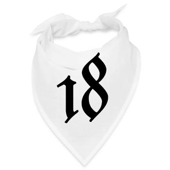 18. 18 JAHRE ALT. 18. JAHRESTAG. 18. GEBURTSTAG. - Bandana - Weiß - Vorne
