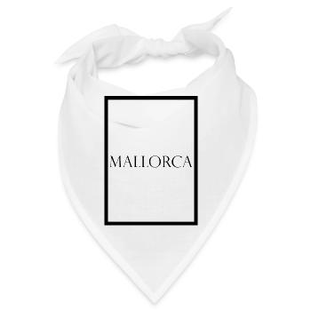 Mallorca, schlichter Statement Schriftzug - Bandana - Weiß - Vorne