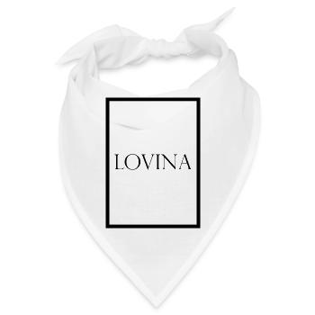 Lovina, schlichter Statement Schriftzug - Bandana - Weiß - Vorne