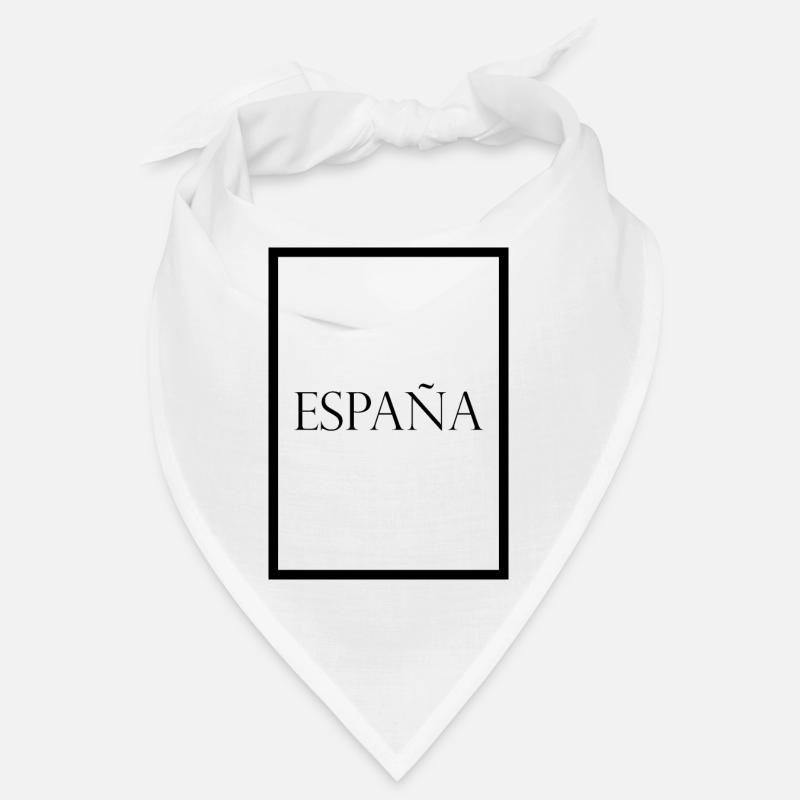 España, schlichter Statement Schriftzug - Bandana - Weiß