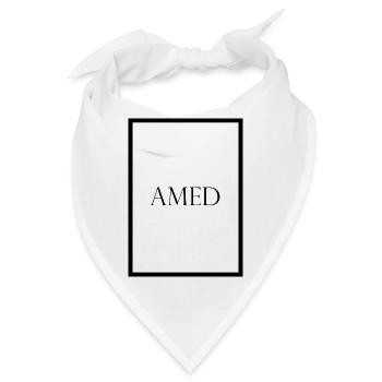 Amed, schlichter Statement Schriftzug - Bandana - Weiß - Vorne