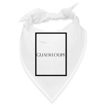 Guadeloupe, schlichter Statement Schriftzug - Bandana - Weiß - Vorne