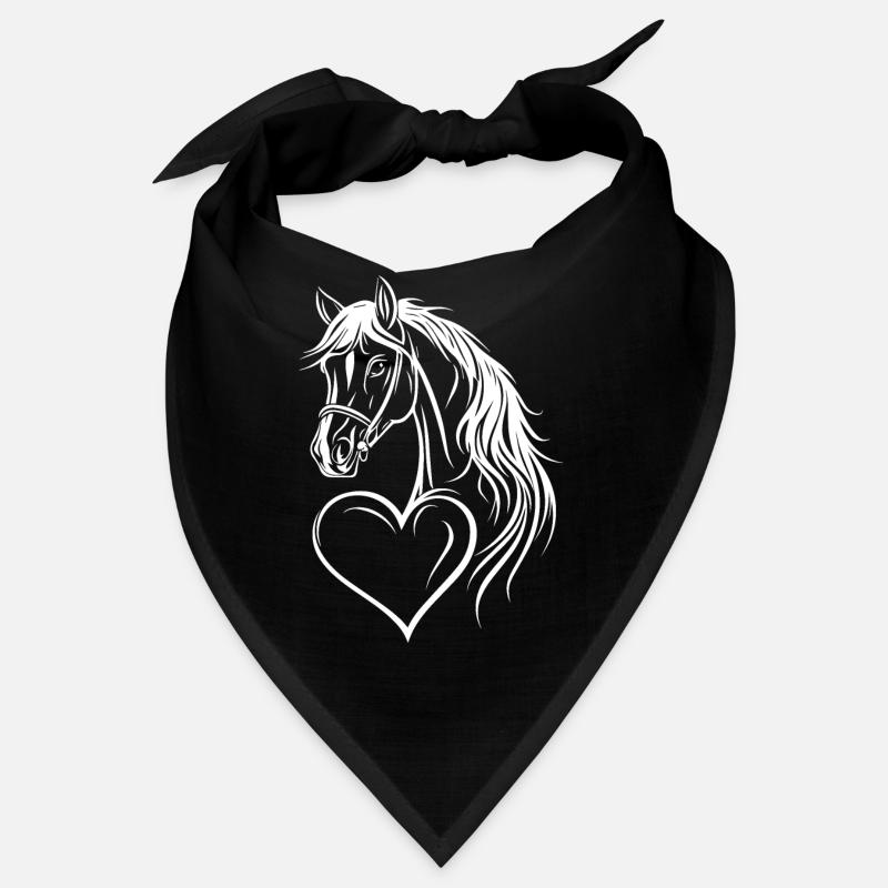 Pferd Herz Bandana