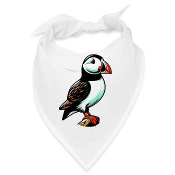 Papageitaucher - Bandana - Weiß - Vorne