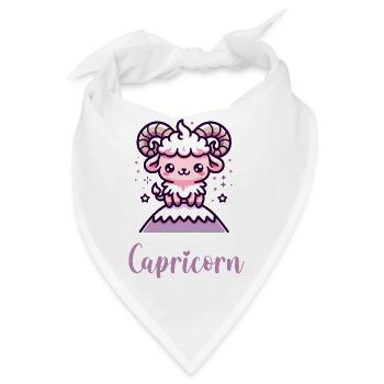 Süße Capricorn Sternzeichen Astrologie Geschenk - Bandana - Weiß - Vorne