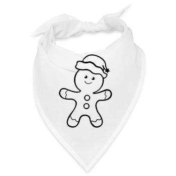 lebkuchenmann - Bandana - Weiß - Vorne
