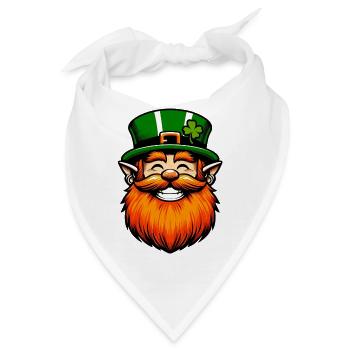 Irischer Kobold Irland - Bandana - Weiß - Vorne