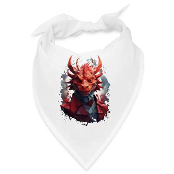Drache - Bandana - Weiß - Vorne