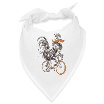 Hahn & Fahrräder - Bandana - Weiß - Vorne