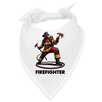 Firefighter Feuerwehr - Bandana - Weiß - Vorne