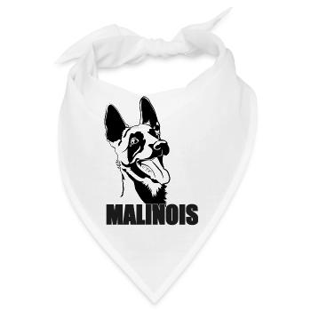 Belgischer Malinois Belgischer Malinois - Bandana - Weiß - Vorne