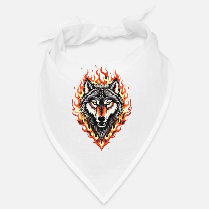 Wolf and Flames Bandana