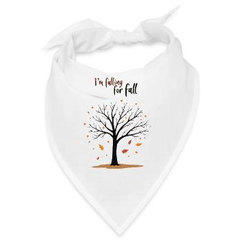 Kahler Baum „Herbstverliebt“ Humor - Bandana - Weiß - Vorne
