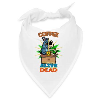 Lustiger Schrödingers Katze Kaffee Wissenschaft Cartoon - Bandana - Weiß - Vorne