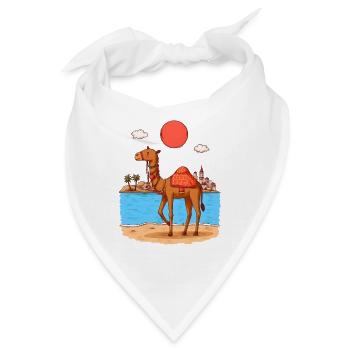 Tunesien Wüstenabenteuer – Kamel und Sahara - Bandana - Weiß - Vorne