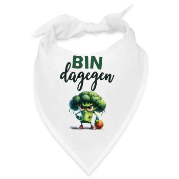 BIN DAGEGEN - Brokkoli - Basketball - Bandana - Weiß - Vorne
