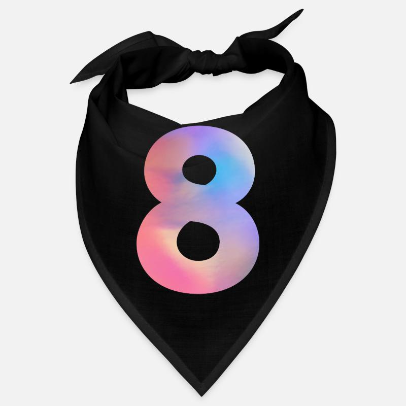 Bunte Zahl 8 Bandana