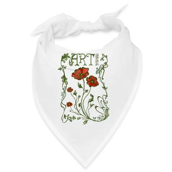 Art nouveau Jugendstil - Bandana - Weiß - Vorne