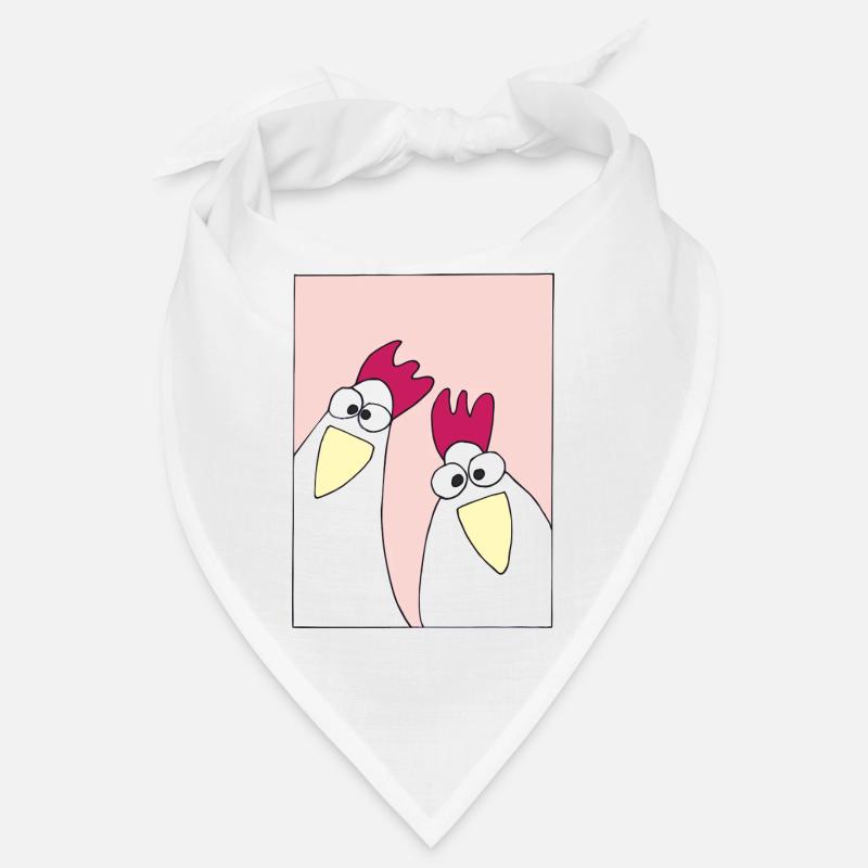 Drôles de poulets rose Bandana