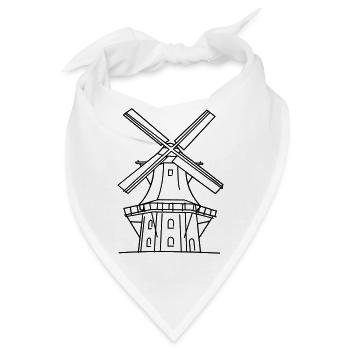 Windmühle - Bandana - Weiß - Vorne