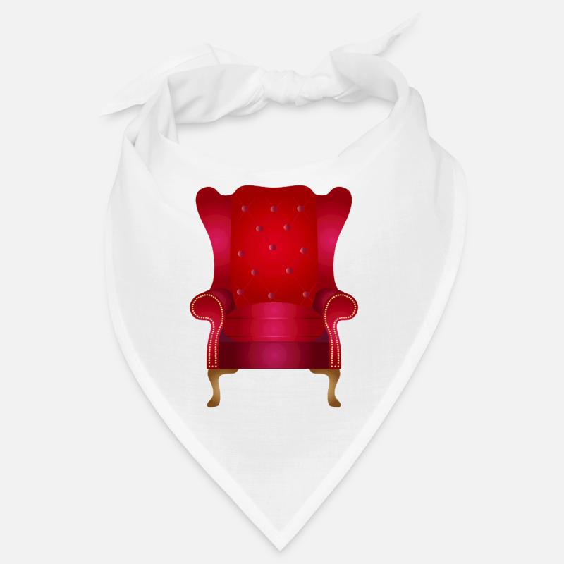 Red Vintage Wingback Chair – Luxurious Elegance Bandana