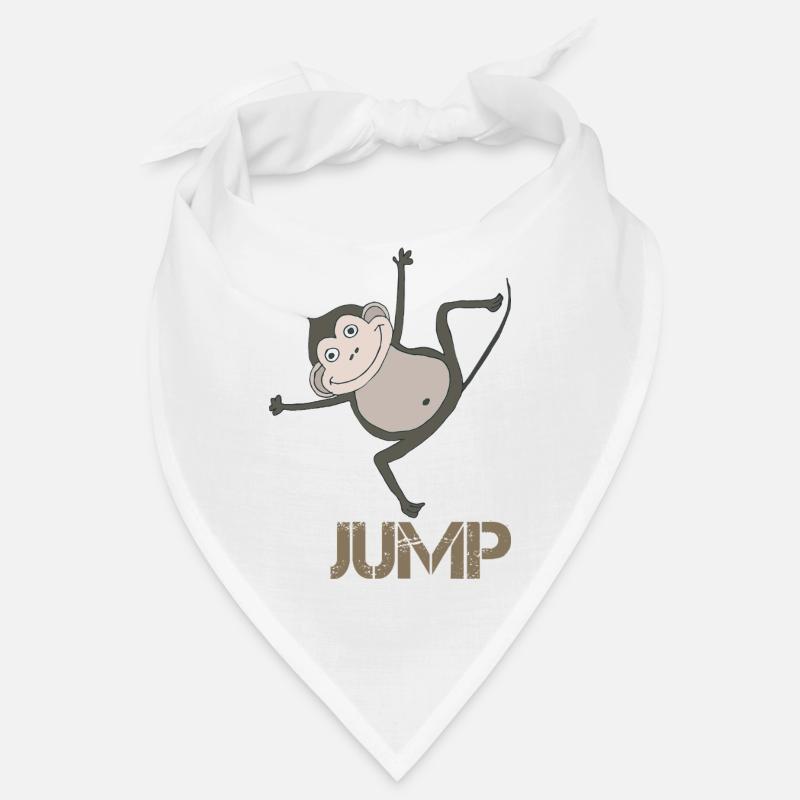 Playful monkey with jumping motif Bandana