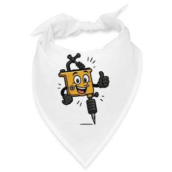 tattoo maschine cartoon - Bandana - Weiß - Vorne