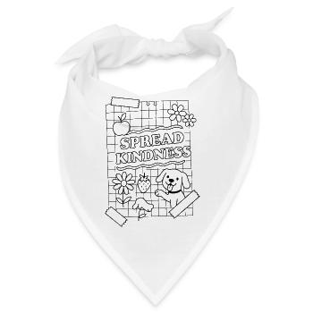 Spread Kindness - Bandana - Weiß - Vorne