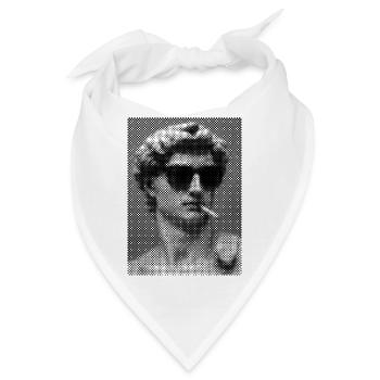David Michelangelo raucht eine Zigarette - Bandana - Weiß - Vorne