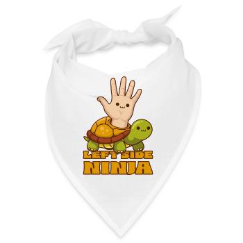 Süße Schildkröte Linke Seite Ninja Linkshänder Menschen - Bandana - Weiß - Vorne