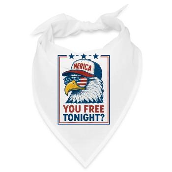 Du bist heute Abend frei, Adler, 4. Juli - Bandana - Weiß - Vorne