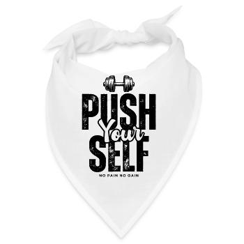 Push_yourself - Bandana - Weiß - Vorne