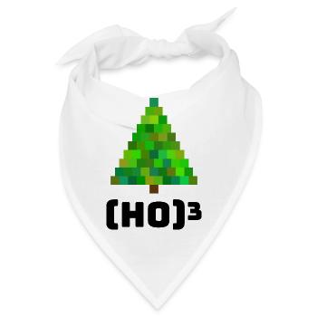 Pixelige Weihnachtsbaum Illustration - Bandana - Weiß - Vorne