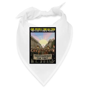 Protest gegen die Unabhängigkeit Tibets - Bandana - Weiß - Vorne