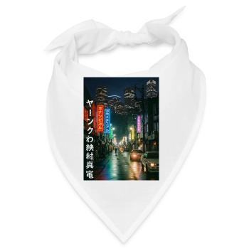 Neonlicht Nachtstadt Szenen - Bandana - Weiß - Vorne
