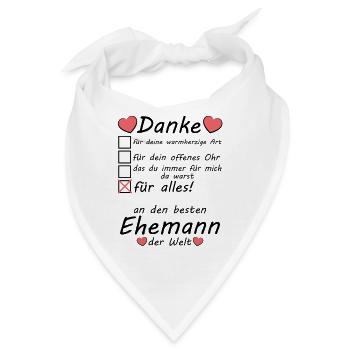 Beste Schwule Gay Ehemann der Welt Danke sagen  - Bandana - Weiß - Vorne