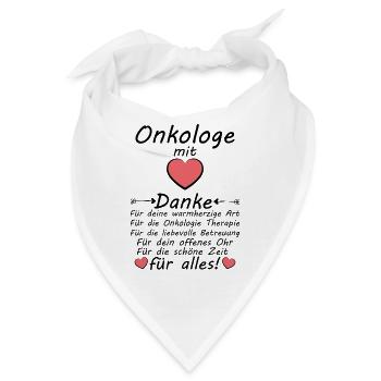 Onkologe Danke sagen zum Abschied - Bandana - Weiß - Vorne