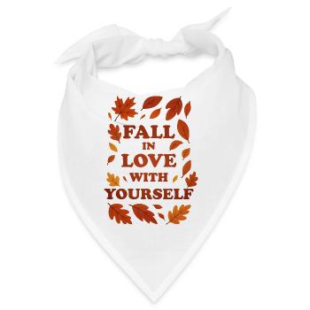 Verliebe dich in dich selbst – Herbstgrafik - Bandana - Weiß - Vorne
