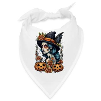 Día Muertos Hexe - Bandana - Weiß - Vorne