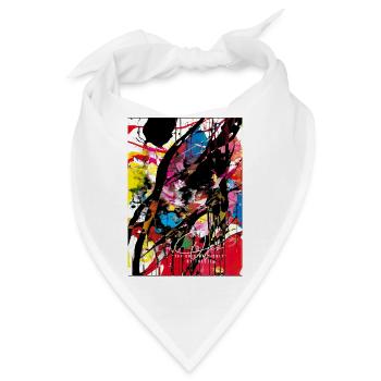 OjioDie Originale Nur Abstraktion Buntes Wild - Bandana - Weiß - Vorne
