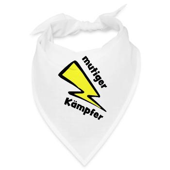 Kämpfer - Mutmacher - Glücksbringer - Bandana - Weiß - Vorne