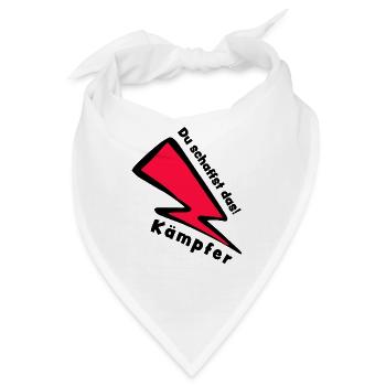 Kämpfer - Du schaffst das - Glücksbringer - Bandana - Weiß - Vorne