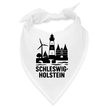 schleswig holstein wahrzeichen - Bandana - Weiß - Vorne