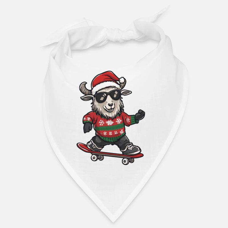 Mountain Goat Christmas Funny Bandana