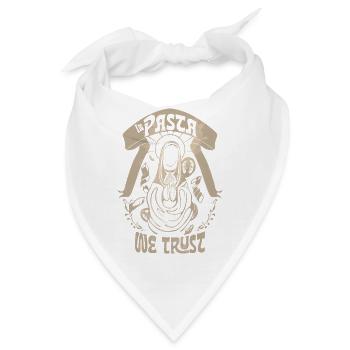In Pasta We Trust - Vintage Foodie - Bandana - Weiß - Vorne
