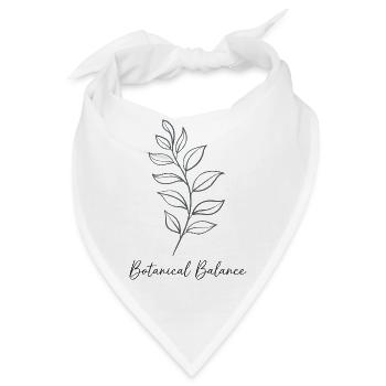Botanical Balance – Linienkunst - Bandana - Weiß - Vorne