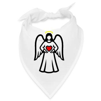 engel-paar-mit-herz-piktogramm-2 - Bandana - Weiß - Vorne