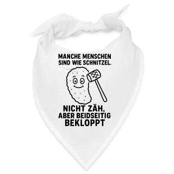 bekloppte menschen schnitzel - Bandana - Weiß - Vorne